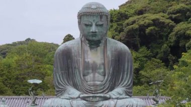 Dünyaca ünlü Daibutsu Buddha - Kamakura 'daki Büyük Buda Heykeli