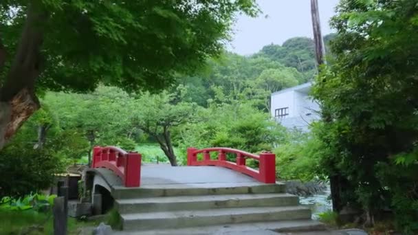 Λάρνακα Shinto στην Καμακούρα - το περίφημο ιερό Tsurugaoka Hachiman-Γκου — Αρχείο Βίντεο
