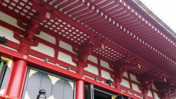 Nejznámější chrám v Tokiu - chrám Senso-Ji v Asakuse — Stock video