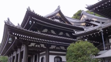 Kamakura 'daki Hase-Dera Tapınağının güzel çatıları