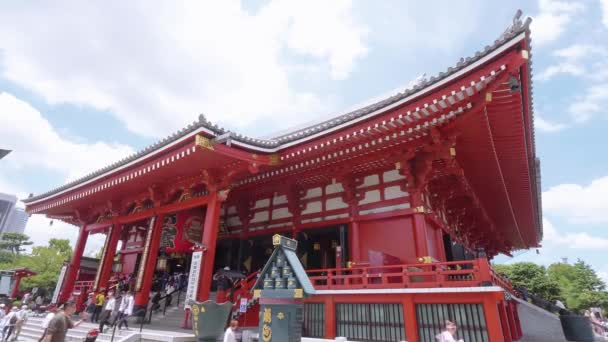 Senso-Ji-tempel in Tokyo - beroemde Sensoji in Asakusa - Tokio, Japan - 12 juni, 2018 — Stockvideo