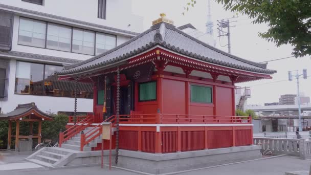 浅草的小马塔多寺-日本东京-2018年6月16日 — 图库视频影像