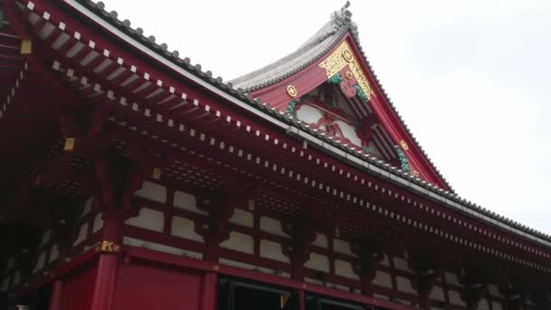 Mest kända templet i Tokyo - Senso-Ji templet i Asakusa — Stockvideo