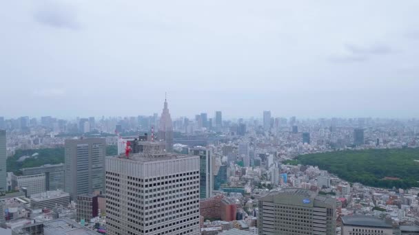 La ville de Tokyo - vue aérienne grand angle — Video