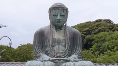 Dünyaca ünlü Daibutsu Buddha - Kamakura 'daki Büyük Buda Heykeli