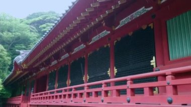Nezu Jinja tapınak Tokyo ünlü kırmızı kapı yolu