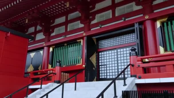 東京・浅草で有名な浅草の浅草寺 — ストック動画