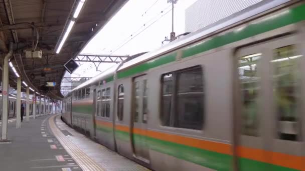 Kamakura station in japan - eine berühmte stadt - tokyo, japan - 12. juni 2018 — Stockvideo