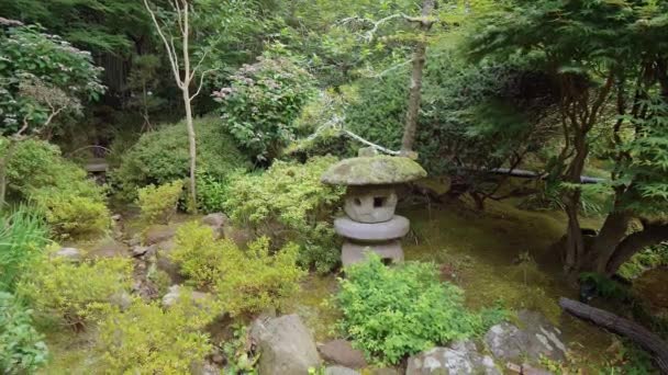 Ιαπωνία κήπο ύφους σε Καμακούρα — Αρχείο Βίντεο