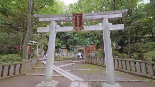 Santuario de Nezu Jinja - el famoso santuario sintoísta en Tokio Bunkyo - TOKYO, JAPÓN - 17 DE JUNIO DE 2018 — Vídeos de Stock