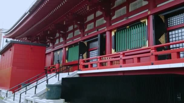 Senso-Ji templet i Tokyo - berömda Sensoji i Asakusa — Stockvideo