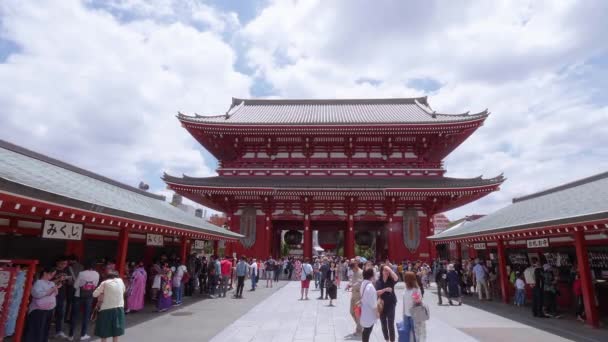 东京传感器寺-著名浅草寺浅草-日本东京-2018年6月12日 — 图库视频影像