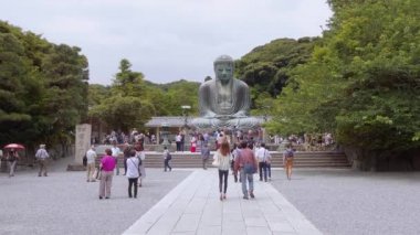 En ünlü dönüm noktası Kamakura - büyük Buda Daibutsu - Tokyo, Japonya - 12 Haziran 2018