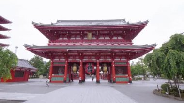 Hozo-mon Kapısı Tokyo Asakusa - Tokyo, Japonya - 12 Haziran 2018 Senso-ji Tapınağı'nda