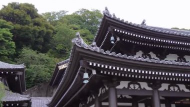 Kamakura 'daki Hase-Dera Tapınağının güzel çatıları
