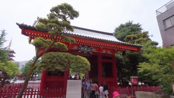 Senso-Ji Temple v Tokiu - slavný Sensoji v Asakusa - Tokio, Japonsko - 12 červen 2018 — Stock video