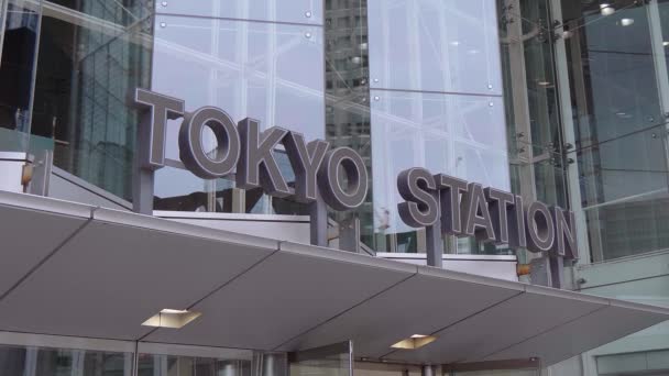 Tokyo station - la estación central de trenes de la ciudad - TOKYO, JAPÓN - 17 DE JUNIO DE 2018 — Vídeo de stock