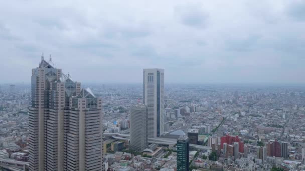 La ville de Tokyo - vue aérienne grand angle — Video