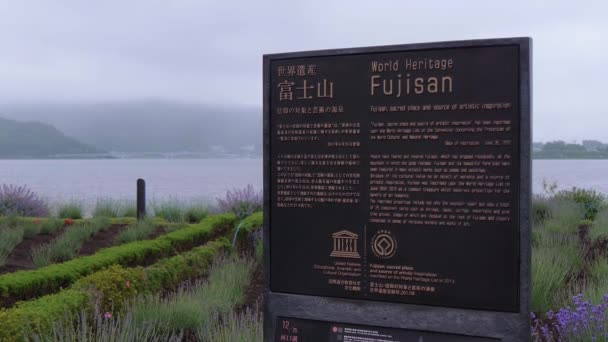 Lago Kawaguchiko en el Monte Fuji en Japón - KAWAGUCHIKO, JAPÓN - 17 DE JUNIO DE 2018 — Vídeos de Stock