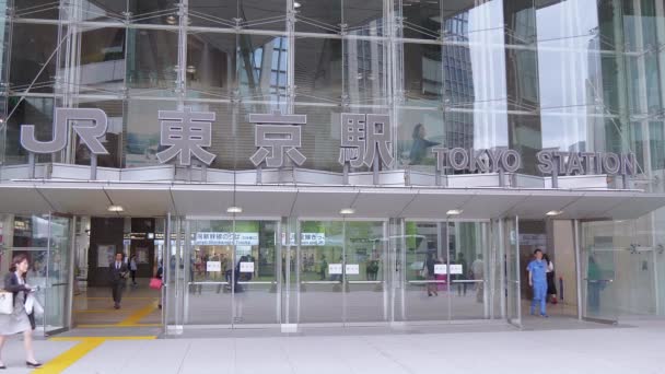 Tokyo station - la estación central de trenes de la ciudad - TOKYO, JAPÓN - 17 DE JUNIO DE 2018 — Vídeo de stock