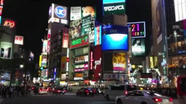 Shibuya - Tokyo - Tokyo, Japonya - 12 Haziran 2018 meşgul ve popüler bölgesinde