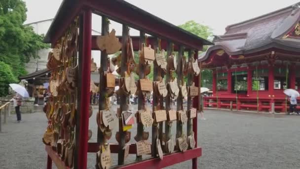 Shinto Shrine у Камакура - знаменитий храм Цуругаока Хатіман gu - Камакура, Японія - 18 червня 2018 — стокове відео