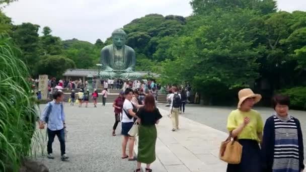 Híres Daibutsu-templomot a Kamakura - Tokió, Japán - 2018. június 12. — Stock videók