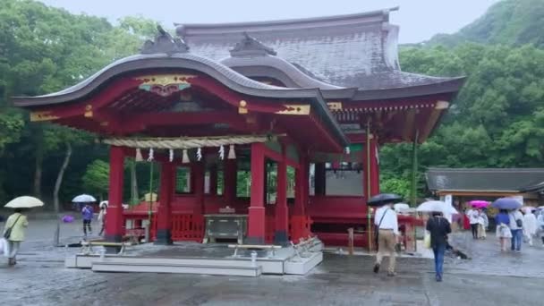 Hataage Benzaiten tapınak Kamakura - Kamakura, Japonya - 18 Haziran 2018 — Stok video