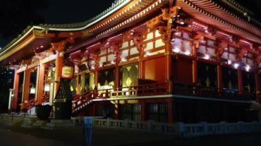 En ünlü Tapınağı Tokyo - gece Senso-Ji Tapınağı - Tokyo, Japonya - 12 Haziran 2018