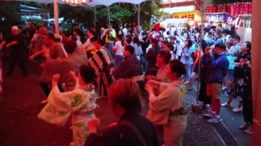 15 Haziran 2018 Hie tapınak Tokyo - Tokyo, Japonya - yıllık bir ziyafette, geleneksel Japon dans