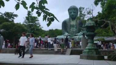 Ünlü büyük Buda Kamakura Daibutsu tapınak - Tokyo, Japonya - 12 Haziran 2018
