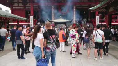 En ünlü Tapınağı Tokyo - tapınak Asakusa Senso-Ji - Tokyo, Japonya - 12 Haziran 2018