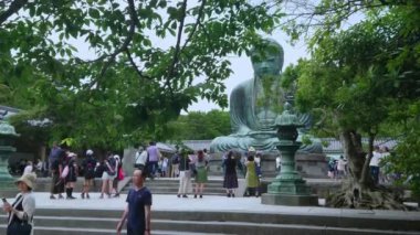 Ünlü büyük Buda Kamakura Daibutsu tapınak - Tokyo, Japonya - 12 Haziran 2018