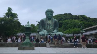 En ünlü dönüm noktası Kamakura - büyük Buda Daibutsu - Tokyo, Japonya - 12 Haziran 2018
