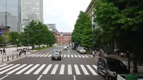 Straat verkeer in de stad van Tokyo - Tokio, Japan - 12 juni, 2018 — Stockvideo