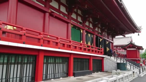 Senso-Ji Tapınağı Tokyo - ünlü içinde Asakusa Sensoji - Tokyo, Japonya - 12 Haziran 2018 — Stok video