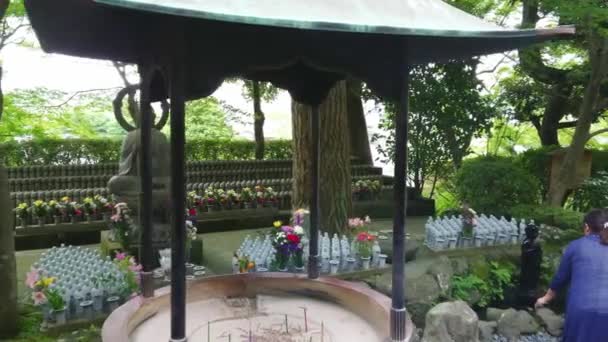 Пахощі чайник на буддійський храм - Токіо, Японія - 12 червня 2018 — стокове відео