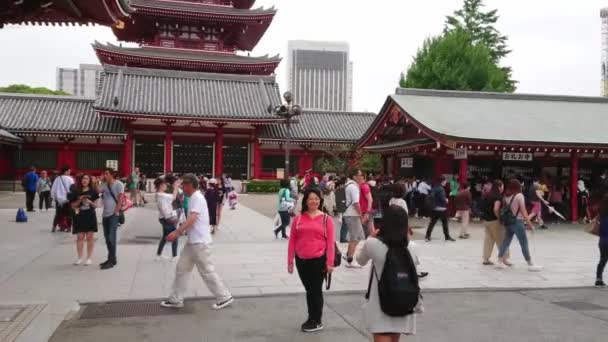 Temple Senso-Ji à Tokyo - Sensoji célèbre à Asakusa - TOKYO, JAPON - 12 JUIN 2018 — Video
