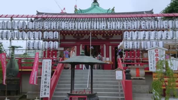 Hermoso santuario en el Parque Ueno Tokio - TOKYO, JAPÓN - 12 DE JUNIO DE 2018 — Vídeos de Stock