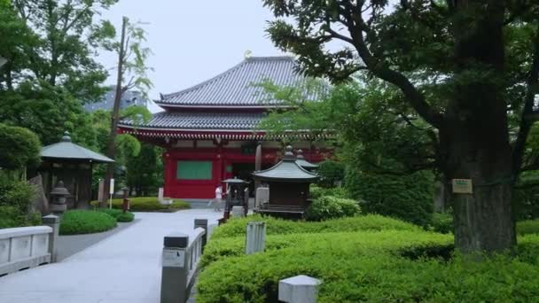Der berühmteste tempel in tokyo - der senso-ji tempel in asakusa - tokyo, japan - 12. juni 2018 — Stockvideo