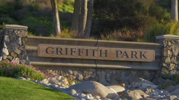 Het park van Griffith in Los Angeles — Stockvideo