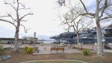 Okyanus kıyısındaki San Diego Liman Köyü - CALIFORNIA, ABD - 18 Mart 2019