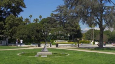 Beverly Hills Beverly Gardens Parkı - CALIFORNIA, ABD - 18 Mart 2019