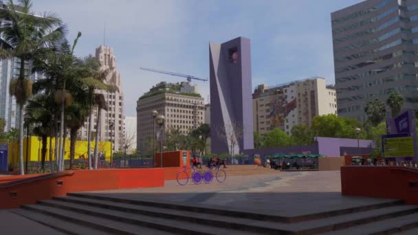 Pershing Square Park Los Angeles Downtown - CALIFORNIA, EUA - 18 de março de 2019 — Vídeo de Stock