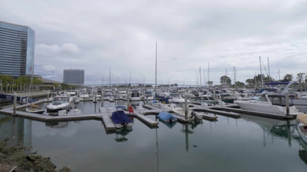 Embarcadero Marina i San Diego - KALIFORNIEN, USA - 18 mars 2019 — Stockvideo