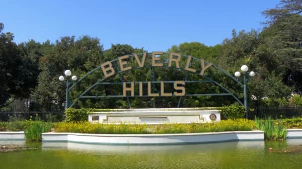 Беверли-Хиллз в городе Лос-Анджелес — стоковое видео