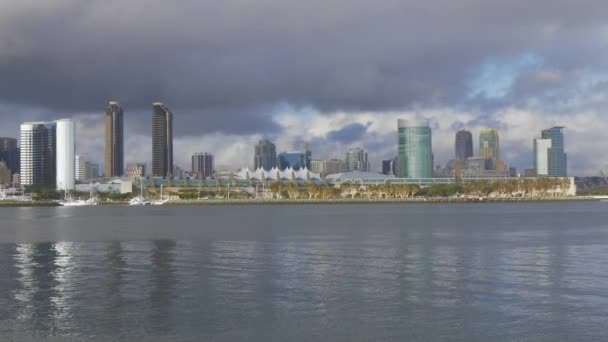 Skyline di San Diego vista grandangolo - CALIFORNIA, USA - 18 MARZO 2019 — Video Stock