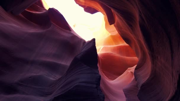 Weltberühmter Antelope Canyon - atemberaubende Landschaft — Stockvideo