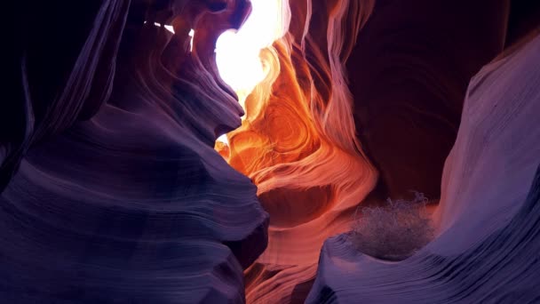 Weltberühmter Antelope Canyon - atemberaubende Landschaft — Stockvideo