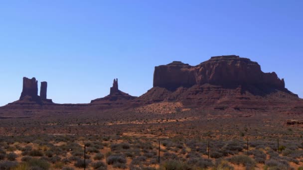 Famosa Monument Valley nel deserto dello Utah — Video Stock